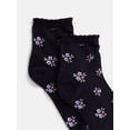 thumbnail image 3 of No Boundaries Women's Ankle Socks, 3-Pack, Size 4-10, 3 of 3