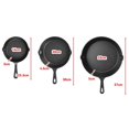 thumbnail image 5 of Cast Iron Skillet Set - 3 Pre-Seasoned Non-Stick Heavy Duty Durable Frying Pans, 5 of 5