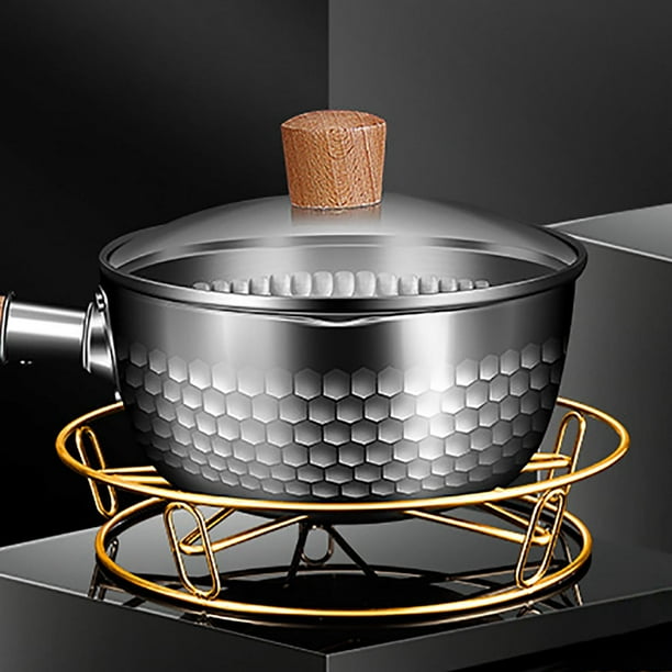 Rejilla para wok de acero inoxidable Rejilla para cocinar al vapor Alfombrillas para aisladas Aislamiento térmico Accesorios para wok resistente dorado Soledad Rejilla de vapor