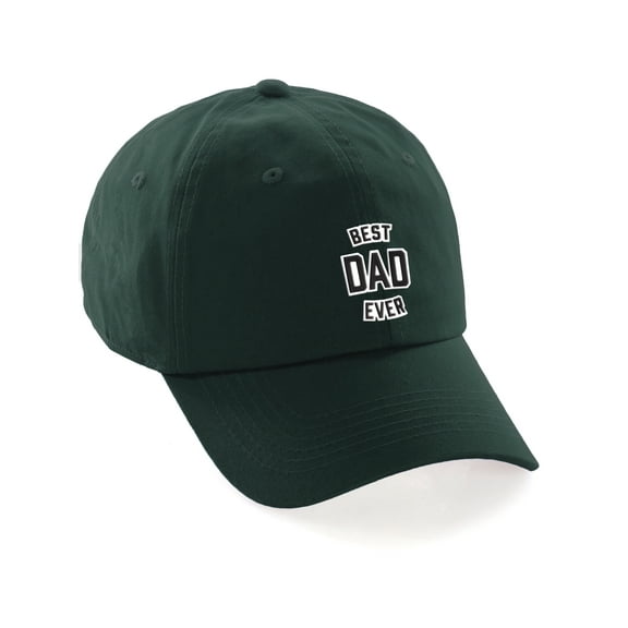 Daxton Best Dad Ever Baseball Dad Hat Unstructure Low Profile Strapback, Dark Green Hat