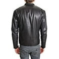thumbnail image 2 of Men Black Slim Fit Biker Motorcycle Lambskin Leather Jacket Coat Outwear Jackets A538, 2 of 3