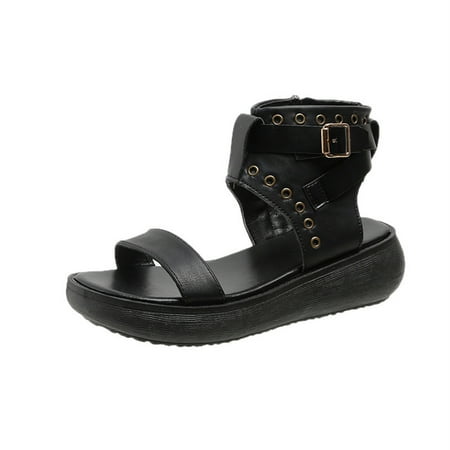 

Anuirheih Clearance Slip on Sandals Women Women s Flat Shoes Ladies Beach Sandals Summer Non-Slip Causal Slippers(Black)