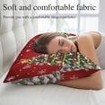 thumbnail image 5 of Red Snowman Christmas Pillow Covers, Linen Long Throw Pillow Case, Vintage Xmas Tree Snowflake Holiday Pillow Protector Decorative Cushion Cover for Living Room/Bedroom 12" x 20", 5 of 8