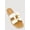 IVORY, variant on Women's Metallic Cut Out H Band Slide Sandals