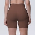 thumbnail image 5 of DORKASM ButterLuxe Biker Shorts 6" - High Waisted Workout Running Volleyball Spandex Yoga Womens Light Brown XL, 5 of 9