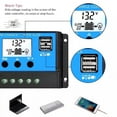 thumbnail image 2 of EIMELI 30A 60A Solar Charge Controller 12V/24V Auto, Solar Panel Charge Controller 30Amp Solar Regulator with Dual USB LCD, Adjustable Parameter Backlight LCD Display and Timer Setting ON/Off Hours, 2 of 11