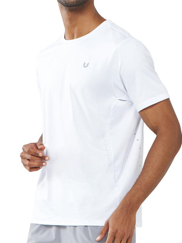 NORTHYARD Men's Athletic T-Shirts Workout Running Short Sleeve Gym Shirts White L