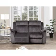 thumbnail image 2 of Modern Living Room Manual Reclining Loveseat, Soft Tufted Pillow Back 2 Seater Sofa Couch, Gray, 2 of 4