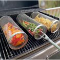 thumbnail image 1 of Rullande grillkorg i rostfritt stål 30CM, 1 of 5