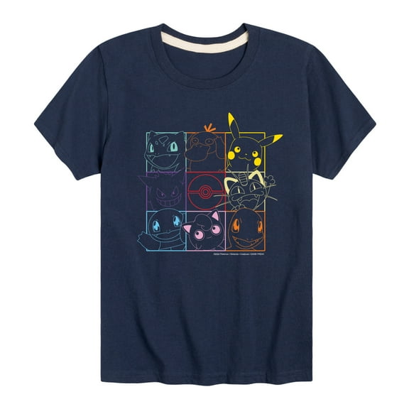 Pokémon - Pokémon Grid - Youth Short Sleeve Graphic T- Shirt