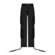 thumbnail image 2 of Qarigey Pantalones de otoño primavera para mujer, pantalones vaqueros de estilo informal para chicas, pantalones Cargo de pierna ancha negros Type2 NO2, 2 of 6