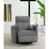 ACME Sagen Recliner W/Swivel & Glider, Charcoal Chenille