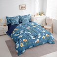 thumbnail image 3 of Homewish Teens Floral Butterflies 7-Piece Bedding Comforter Set,Flowers Blossom King Bedding Sets,Exotic Style Ultra Soft Bed Sheets,Breathable Home Decor,Reversible, 3 of 8