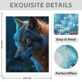thumbnail image 3 of Diamond Art Kits for Adults - 5d Majestic Wolf Glowing Eyes Diamond Painting for Adults, Diamond Art for Adults Beginners, Diamond Painting Kits for Adults for Home Wall Decor, 3 of 7
