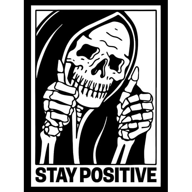 Kit de arte con diamantes para Halloween con diseño moderno «Stay Positive»