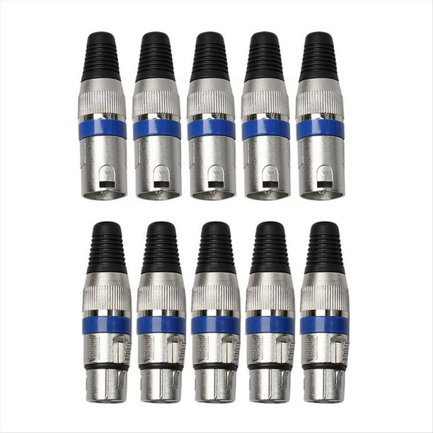 Conectores de Audio XLR Hembra de 3 Pines. Tomas de Cable Multifunción para Conexiones de Video y Audio. Portátiles y Prácticos.