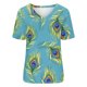 thumbnail image 4 of Camisetas con estampado floral con cuello en V para mujer Blusas femeninas cómodas a la moda Tops OAVQHLG3B Store  lin121212, 4 of 4