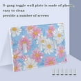 thumbnail image 3 of Yayeee Toggle Light Switch Wall Plate 2-Gang 4.56"x4.48" Decorative Outlet Cover, Pink Daisy, 3 of 7