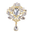thumbnail image 2 of Broche de diamantes de imitación Yuyangstore broche de cristal decorativo para mujer 10 x 7 cm, 2 of 8