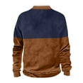 thumbnail image 2 of Chbgutlmr Sweatshirts for Men Stand Collar Quarter Zip Pullover Fall Winter Color Block Comfy Vintage Sweatshirts, 2 of 3