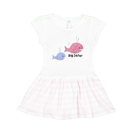 

Inktastic Big Sister with Lil Brother Gift Toddler Girl Dress