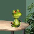 thumbnail image 4 of Novedoso Resina 3D Situación en Meditación Estatuilla de rana Decoraciones de patio de patio de animales personalizadas, 4 of 9