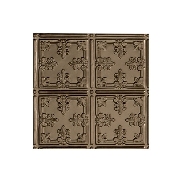 Fasade Easy Installation Traditional 10 Argent Bronze Glue Up Ceiling Tile/ Ceiling Panel (12" X 12" Sample)