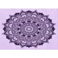 thumbnail image 1 of Ahgly Company Machine Washable Indoor Rectangle Transitional Bright Grape Purple Area Rugs, 2' x 4', 1 of 7