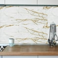 thumbnail image 6 of 20Pcs Peel and Stick Tiles Wall Stickers Decals Gray Gold Marble Pattern 6x6in Vinyl Self Adhesive Waterproof Kitchen Bathroom DIY Decor, 6 of 8