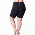 thumbnail image 4 of Rainbeau Curves Women's Plus Bicycle Shorts, Black 14/16, 4 of 5