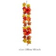 thumbnail image 3 of FeiFu Artificial Autumn Maple Leaf Vine Garland Fall Hanging Decor with Pumpkin for Thanksgiving Home Wall Door Fireplace Decoration, Guirnalda de Otoño Artificial, 3 of 6