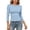 Sky Blue*, variant on RUTAYY Women's T-Shirt Solid Color Long Sleeve Cropped Basic Tops Slim Fit Tee Shirts Casual Crew Neck Tops Chic Holiday Tees