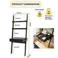 thumbnail image 6 of GOMYHOME Modern Ladder Desk with One Drawer and Two Shelves, 6 of 6