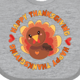 thumbnail image 4 of Inktastic Happy Thanksgiving with Cute Turkey Boys or Girls Baby Bib, 4 of 4