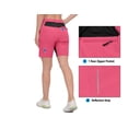 thumbnail image 5 of Little Donkey Andy Women's Hiking Shorts Quick Dry Stretch Athletic Shorts Lightweight for Golf Travel Rose Red S, 5 of 7