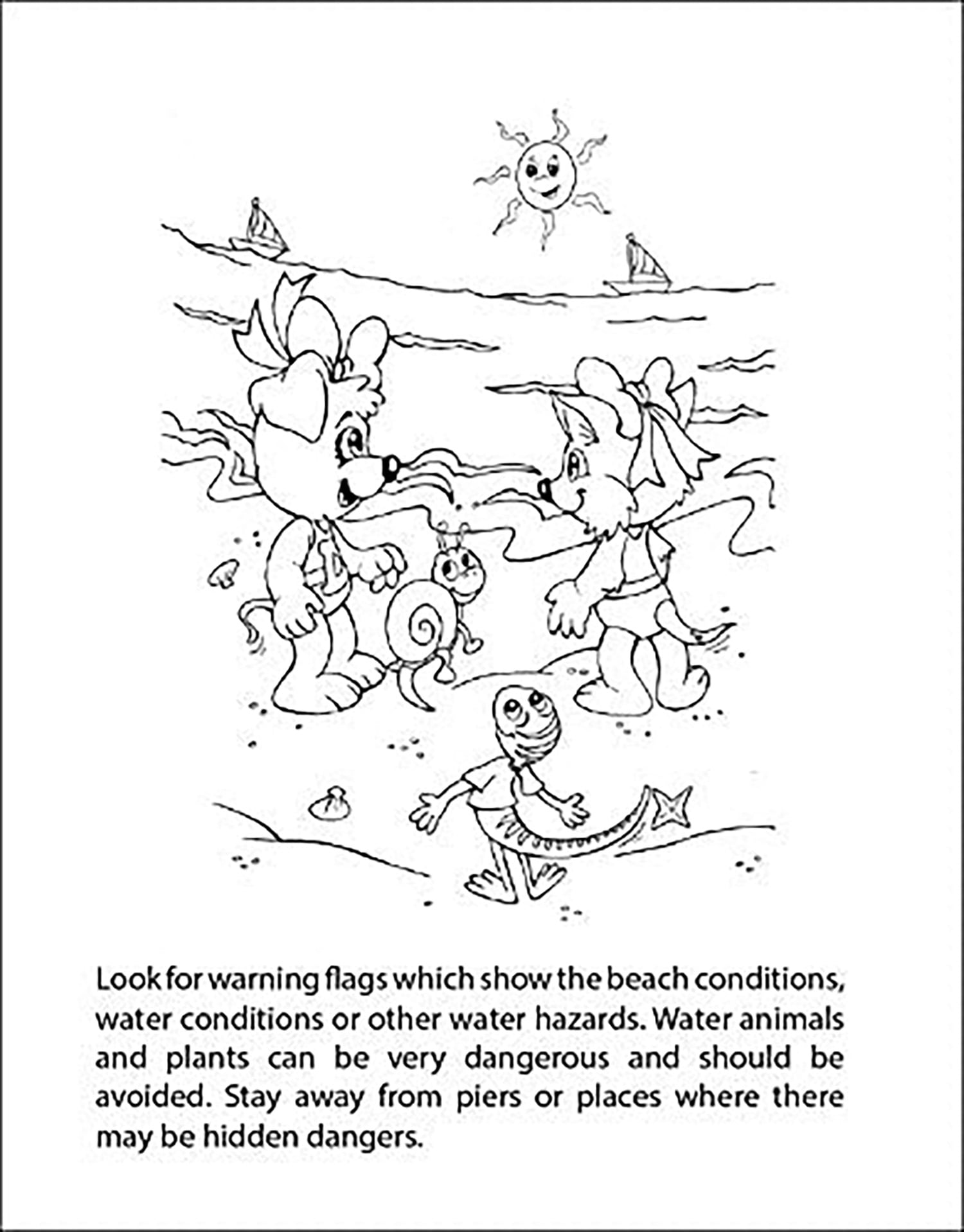 25 Pack - Ocean Safety Awareness Kid's Educational Coloring & Activity Books