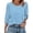 Dark Blue-A#70521nn, variant on 3/4 Sleeve Tops for Women Gingham Puff Shoulder Womens T Shirts Crew Neck Button Cuff Tunics Tops for Women Summer Boho Women's Blouses