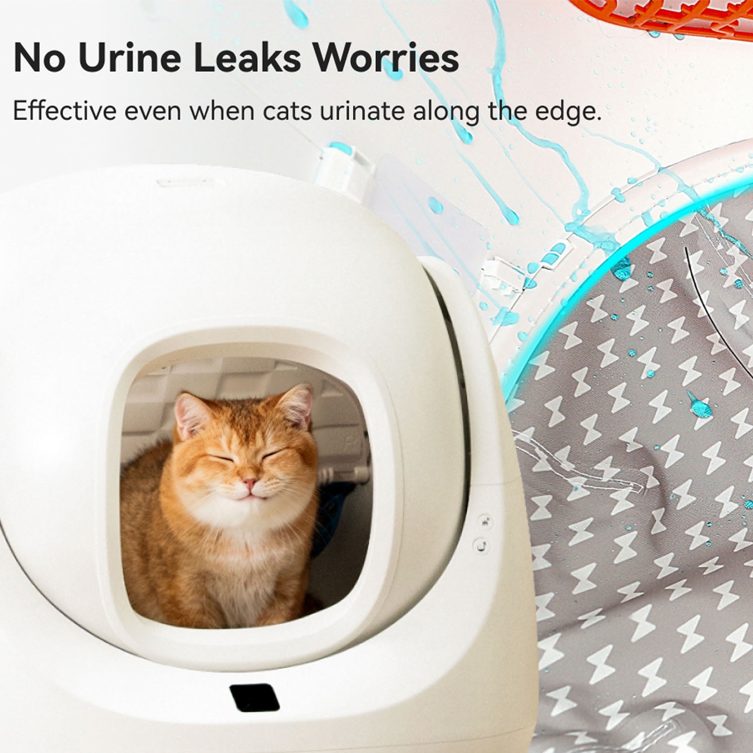 CATLINK 70L Automatic Litter Box for Multiple Cats, Low Entry,for kittens and senior cats, Odor Control