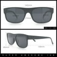 thumbnail image 3 of Mens Kush Narrow Rectangle Horn Rim All Black Street Gangster Sunglasses Matte Black, 3 of 7