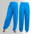 thumbnail image 2 of Cyglowse Harem Pants Women Modal Cotton Soft Yoga Pants for Sports Dance,Boho Plus Size Beach Pants Summer Baggy Joggers Sky Blue L, 2 of 3