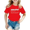 thumbnail image 1 of TZEWGL Summer Short Sleeve Letter Printed Tunic Tees For Child Clothes For Baby size 2-3T, 1 of 4