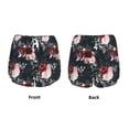 thumbnail image 6 of Uemuo Watercolor Floral Pattern Women's Athletic Shorts High Waisted Running Shorts with Liner Pockets Gym Elastic Workout Shorts-Small, 6 of 9