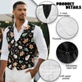 thumbnail image 6 of Yuyamidu Snowman Men's Suit Vest Gingerbread Man Business Formal V-neck Waistcoat Size 4XL Christmas Casual Dress for Wedding Party Tuxedo, 6 of 7