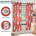 thumbnail image 3 of Yayeee Window Curtains Set of 2 for Living Room Light Filtering 63"x52", Red Snowman, 3 of 7