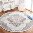 thumbnail image 2 of SAFAVIEH Phoenix Jepson Medallion Area Rug, Ivory/Grey, 6'7" x 6'7" Round, 2 of 8