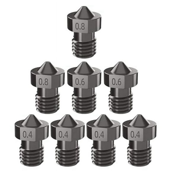 8Pcs Hardened Steel V6 Nozzle Kit