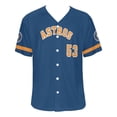 thumbnail image 5 of 2024 Cross-border American Baseball Uniform Jersey Men's Button Cardigan Running Sports Training Breathable Printed Short-sleeved Clothes, 5 of 5