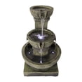 thumbnail image 4 of Willwolf 3-Tiered Water Fountain with Flat Bottom,Outdoor Fountain with LED Lights,Modern Fountain for Garden Porch and Patio,Resin Waterfall Fountain, 4 of 10
