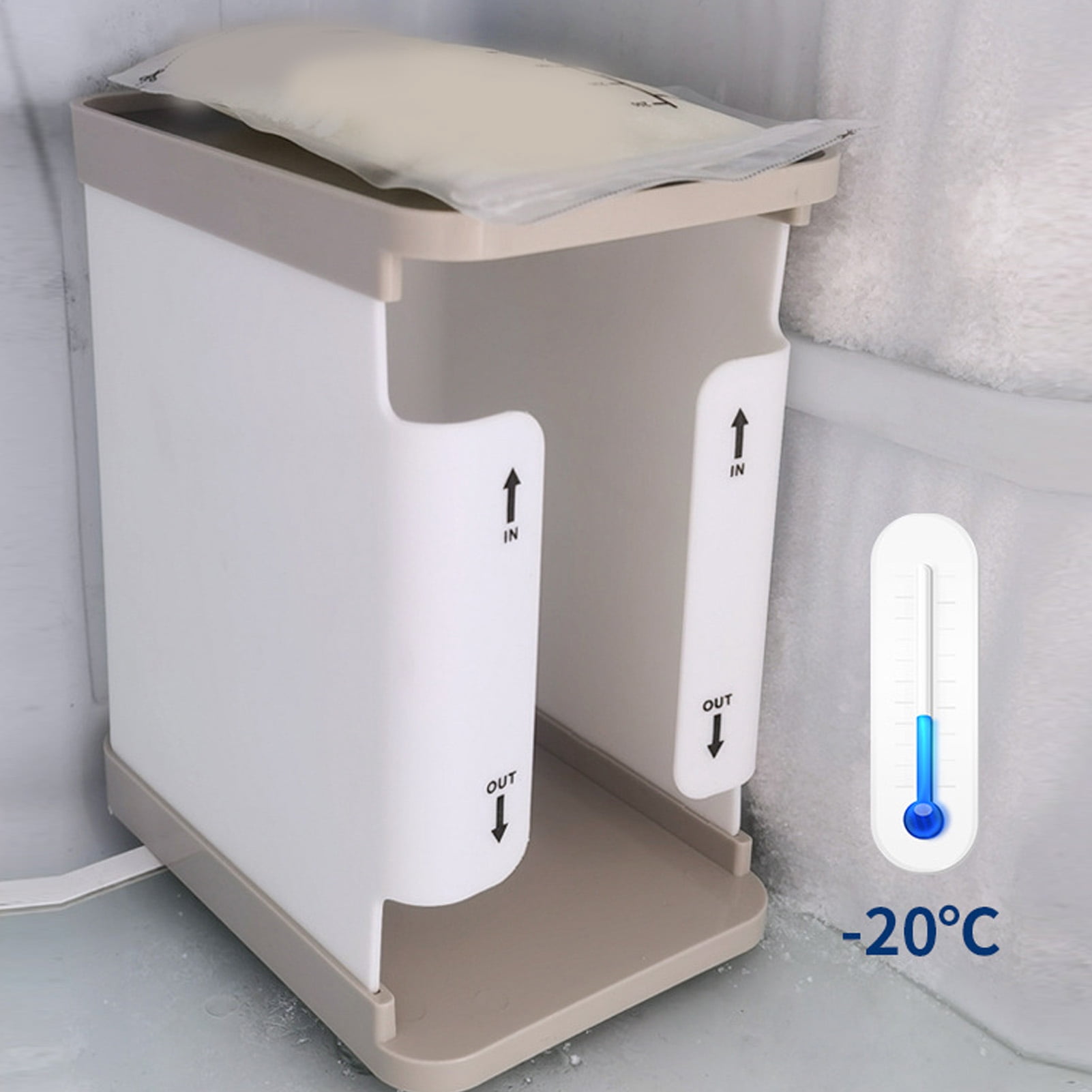 M Buder Chest Milk Freezer Storage Box Removable Organizer Container Large Capacity Plastic Storage Box for Breastmilk 8.07 in / 20.5 cm