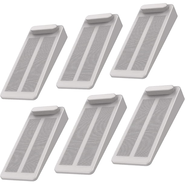 Door Stops, 6pcs Anti-Slip Floor Door Stopper with Adjustable Height, These stoppers can be used on any base such as tile, concrete, cement, carpet, l